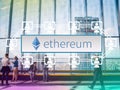 Concept of Ethereum, a Cryptocurrency secured chain , Digital money Royalty Free Stock Photo