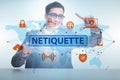 Concept of etiquette and netiquette