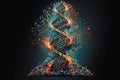 Concept of the Evolution of Human DNA Illustration Helix Background Generative AI Royalty Free Stock Photo