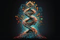 Concept of the Evolution of Human DNA Illustration Helix Background Generative AI Royalty Free Stock Photo