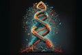 Concept of the Evolution of Human DNA Illustration Helix Background Generative AI Royalty Free Stock Photo