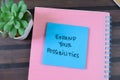 Concept of Expand Your Possibilites write on sticky notes isolated on Wooden Table Royalty Free Stock Photo