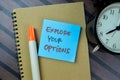 Concept of Explore Your Options write on sticky notes isolated on Wooden Table Royalty Free Stock Photo