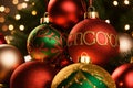 Exquisite Personalized Christmas Baubles Showcasing Intricate Details and Vibrant Colors.AI Generated