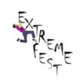 Concept for Extreme Climbing Festival, with the image of rock climber