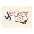 Concept for Extreme Climbing Festival, with the image of rock climbers