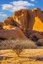 Play of light and shadow on rocks