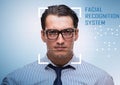 Concept of face recognition software and hardware Royalty Free Stock Photo