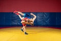 Two greco-roman wrestlers Royalty Free Stock Photo