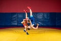 Two greco-roman  wrestlers Royalty Free Stock Photo