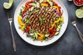 Fajita Fiesta Salad.AI Generated Royalty Free Stock Photo