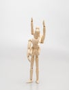concept of family by man Wood Figure ,women Wood Figure and child wood figure ./white background