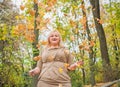 Plus size young woman at city, lifestyle Royalty Free Stock Photo
