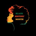 Concept for February National Black History Month.