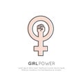 Concept of Feminism Movement, LGBT Society, Girl Power, Female Future Protest Royalty Free Stock Photo