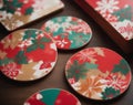 Festive Coasters Stylish Holiday Table Decor.AI Generated