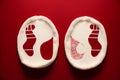 Festive Santa Footprints Stencil Kits for Playful Decorations.AI Generated