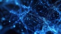 A concept of financial business technology in a 3D rendering, featuring a hologram with a document, graph, chart, report