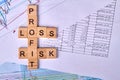 Concept of financial risk in business and investment. Royalty Free Stock Photo