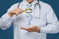 Concept of finding answers to questions in medicine Royalty Free Stock Photo