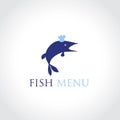 Concept fish menu vector illustration.