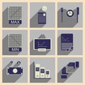 Concept of flat icons with long shadow infographics Royalty Free Stock Photo