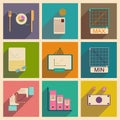 Concept of flat icons with long shadow infographics Royalty Free Stock Photo