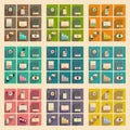 Concept of flat icons with long shadow infographics Royalty Free Stock Photo