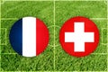 France vs Switzerland football match