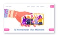 Concept of friendship for web, landing pages
