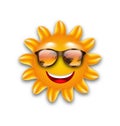 Concept Of Funny Sun With Sunglasses,