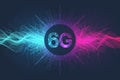 Concept of future technology 6G network wireless systems. The concept of 6G network, high-speed mobile Internet, new