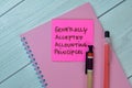 Concept of Generally Accepted Accounting Principles write on sticky notes isolated on Wooden Table Royalty Free Stock Photo