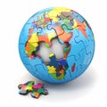 Concept of Globalization. Earth puzzle. 3d Royalty Free Stock Photo