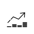 concept graph grows up. vector bussines symbol EPS10