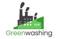 The concept of greenwashing, disinformation of corporations, green marketing, non-transparent way, environmental Royalty Free Stock Photo