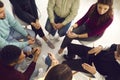 Diverse people sitting in circle listening to man sharing his problems in group therapy session Royalty Free Stock Photo