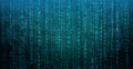 Abstract background with binary code. Hackers, darknet, virtual reality and science fiction concept. Royalty Free Stock Photo