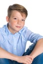 Boy teenager close-up Royalty Free Stock Photo