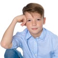 Boy teenager close-up Royalty Free Stock Photo