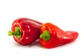 Concept of healthy eating, fresh organic red capsicum isolaed on white background, food ingredients: fresh and delicious, sweet re