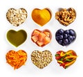 Concept of healthy food for the heart Royalty Free Stock Photo