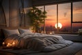 Concept of healthy sleep with a serene bedroom