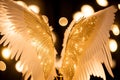 Heavenly Angel Wings Decorations in Glowing Delicacy.AI Generated