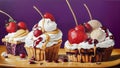 Heavenly Delights A Sumptuous Ice Cream Sundae Extravaganza.AI Generated
