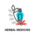 Concept of herbal medicine icon Royalty Free Stock Photo