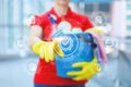 The concept of high-quality cleaning company cleaning Royalty Free Stock Photo