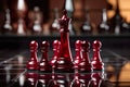 concept highlights the synergy between chess pieces and strategic business.