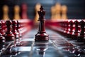concept highlights the synergy between chess pieces and strategic business.