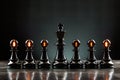 concept highlights the synergy between chess pieces and strategic business.